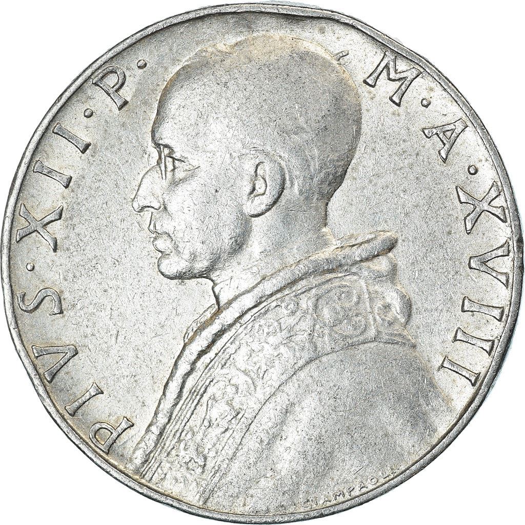 Vatican City | 10 Lire Coin | Pius XII | Km:52 | 1951 - 1958