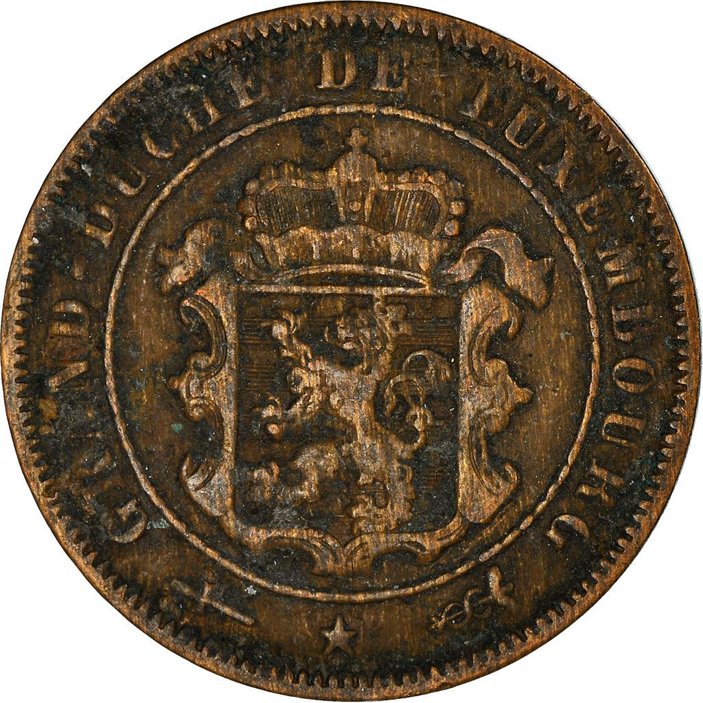 Luxembourg Coin Luxembourger 2.5 Centimes Coin | Willem III | Adolphe | Guillaume IV | KM21 | 1854 - 1908