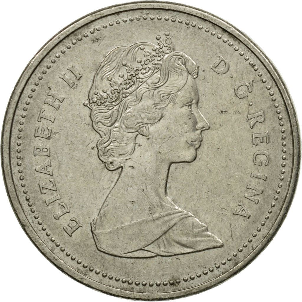 Canada | 5 Cents Coin | Copper-nickel | 2nd portrait; Copper-nickel | KM:60.2a | 1982-1989