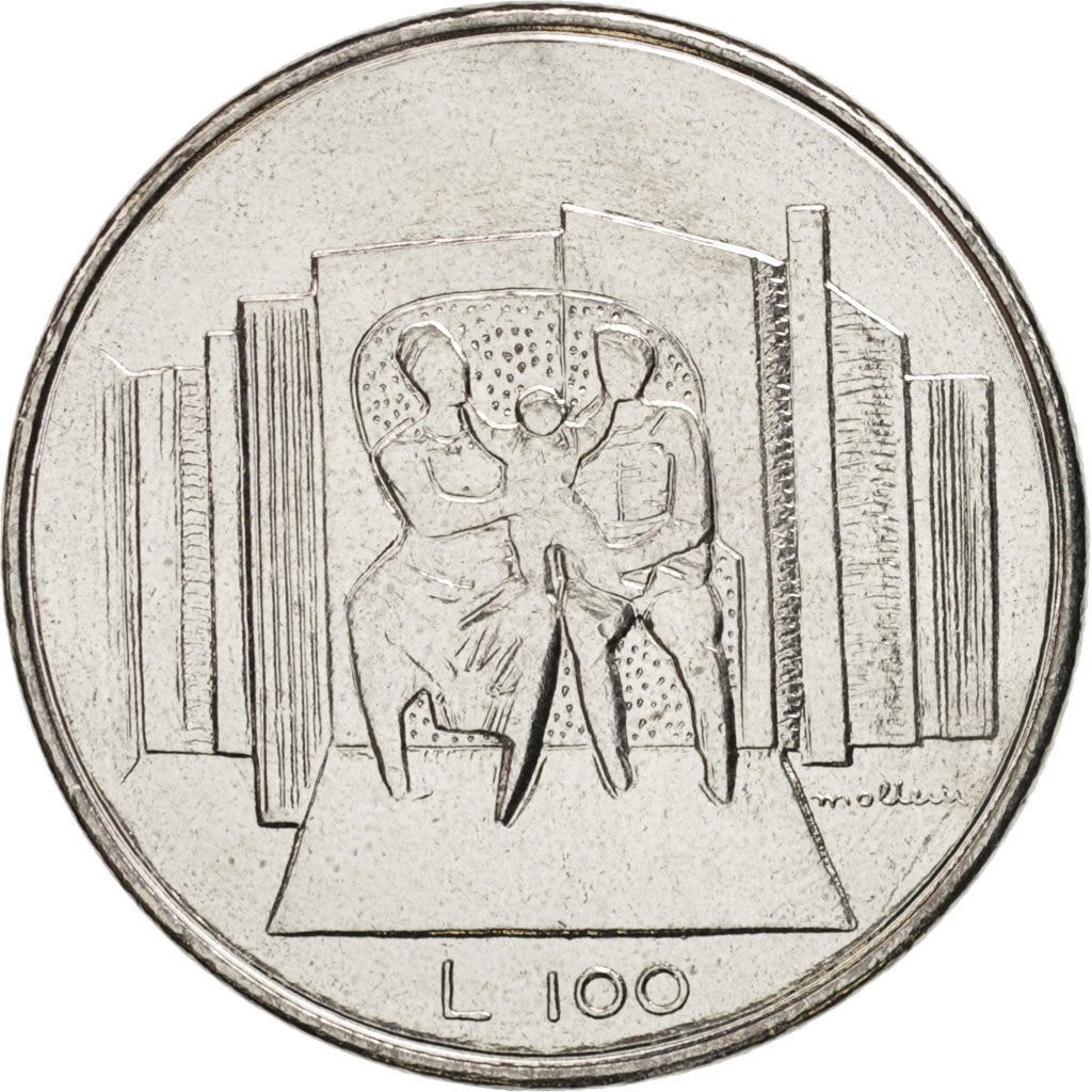 San Marino | 100 Lire Coin | Family | Km:57 | 1976