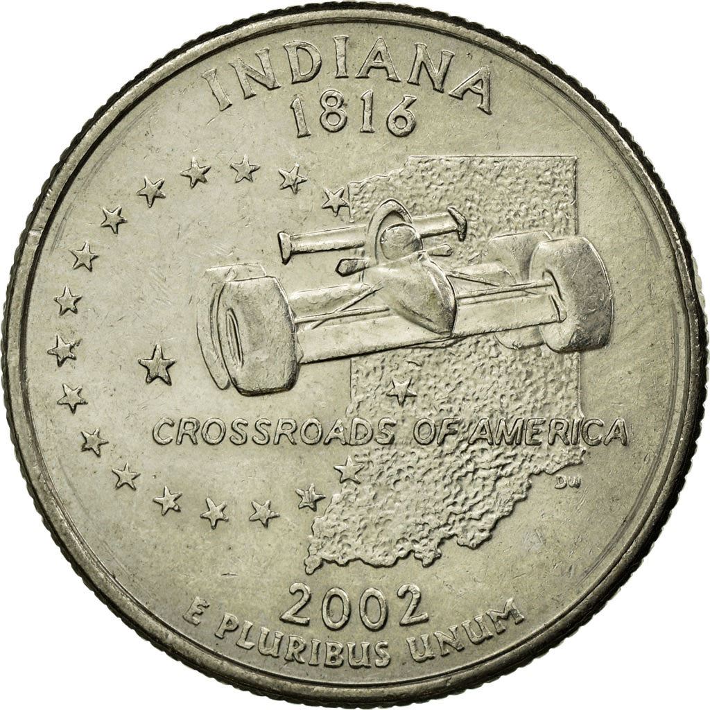 United States | 1/4 Dollar Coin | Indiana | Km:334 | 2002