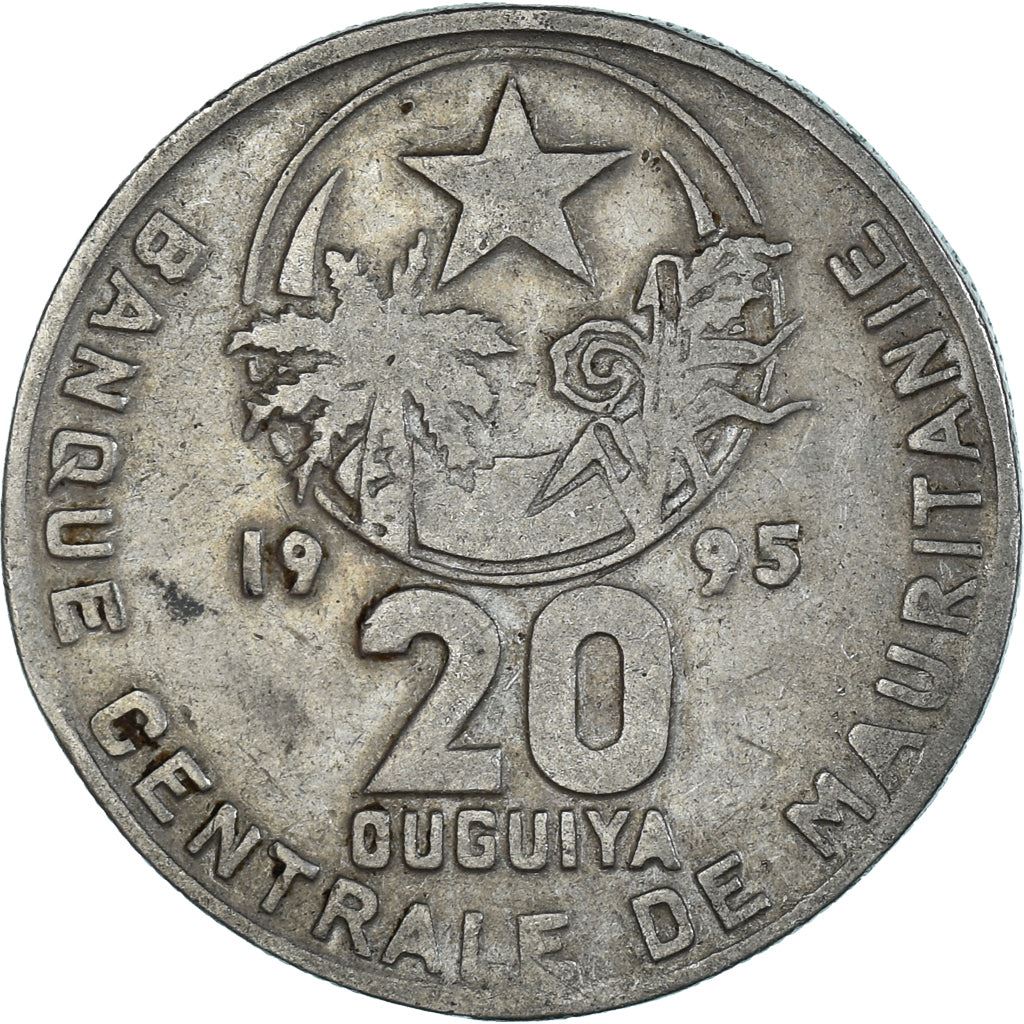 Mauritania | 20 Ouguiya Coin | Coat of Arms | Km:5 | 1973 - 2003