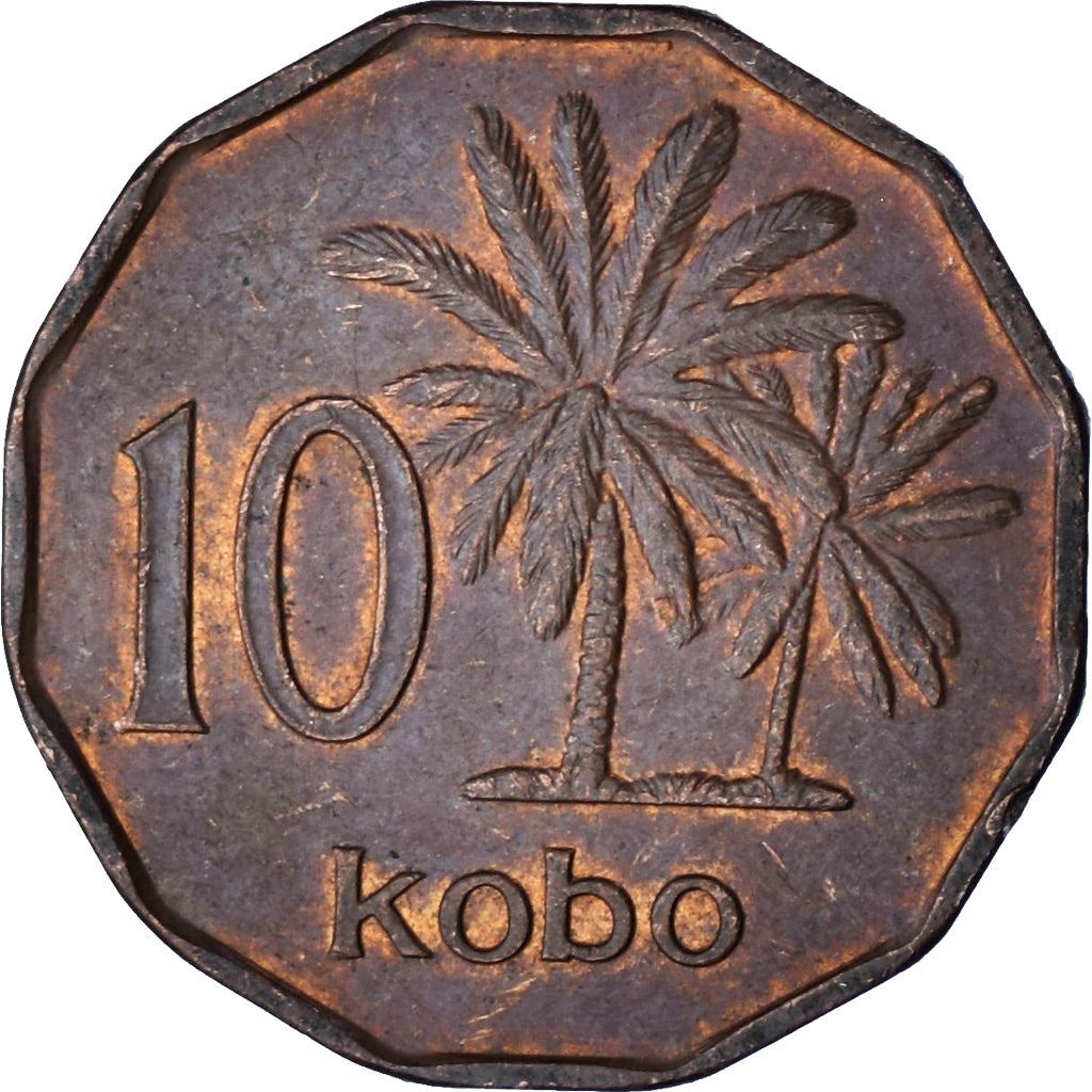 Nigeria | 10 Kobo Coin | Oil palms | Km:12 | 1991