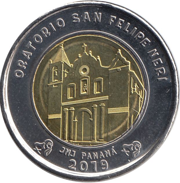 Panama 1 Balboa Coin | San Felipe Neri Oratory | KM167 | 2019