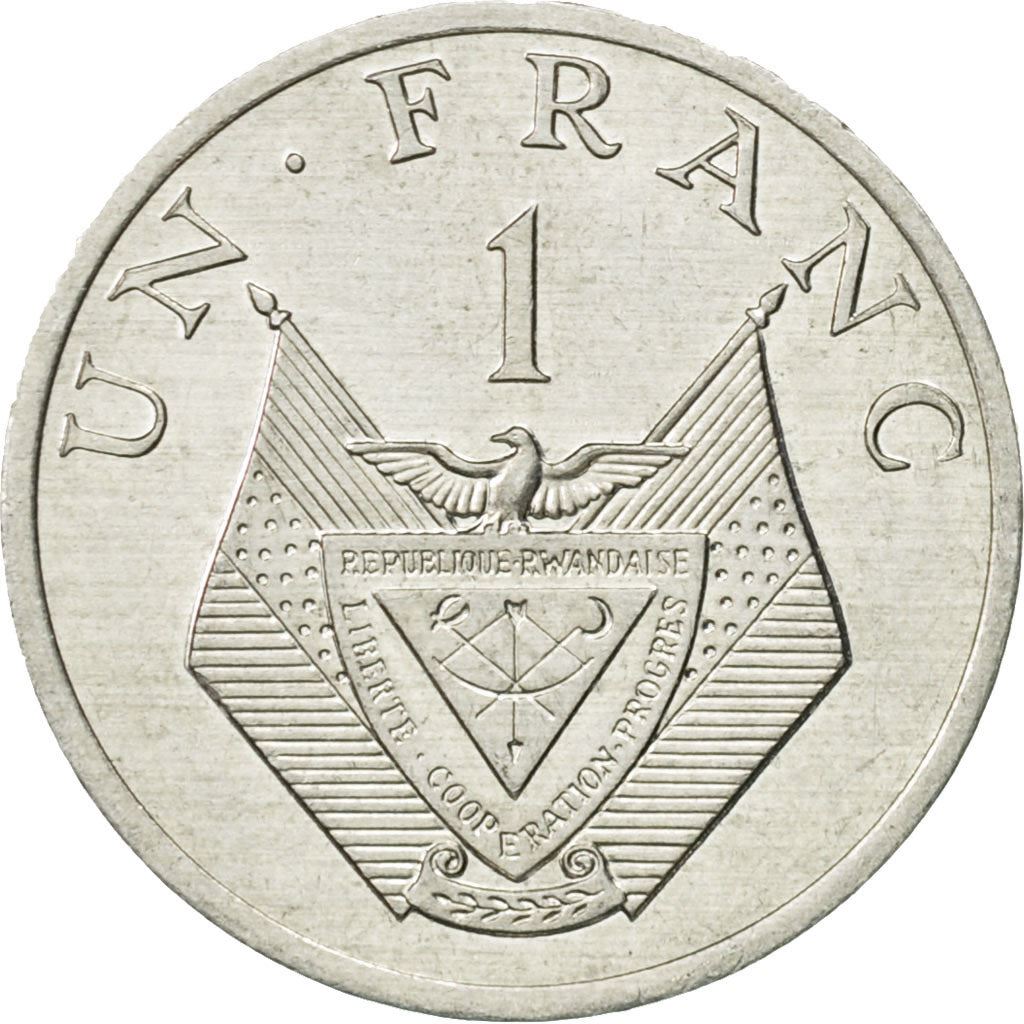 Rwanda | 1 Franc Coin | Millet Flower | Km:12 | 1974 - 1985