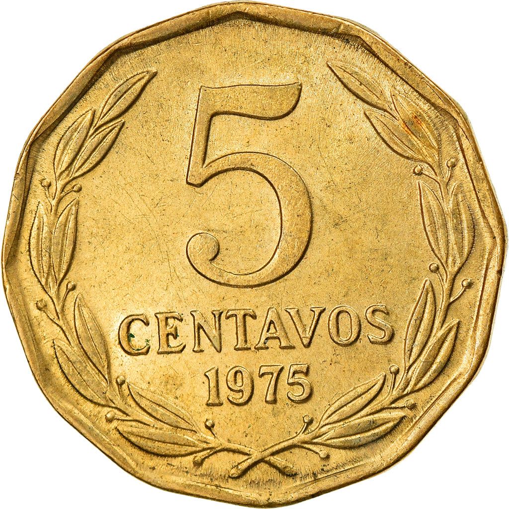 Chile 5 Centavos Coin | KM204 | 1975 - 1976