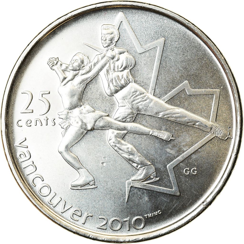 Canada | 25 Cents Coin | Nickel plated steel | Figure skating | KM:766 | 2008