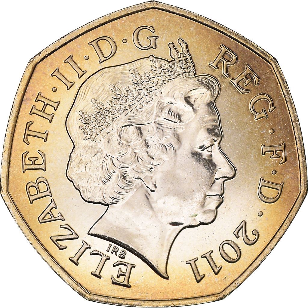 United Kingdom 50 Pence Coin | Elizabeth II 4th portrait | Aquatics, 2nd issue | 2011