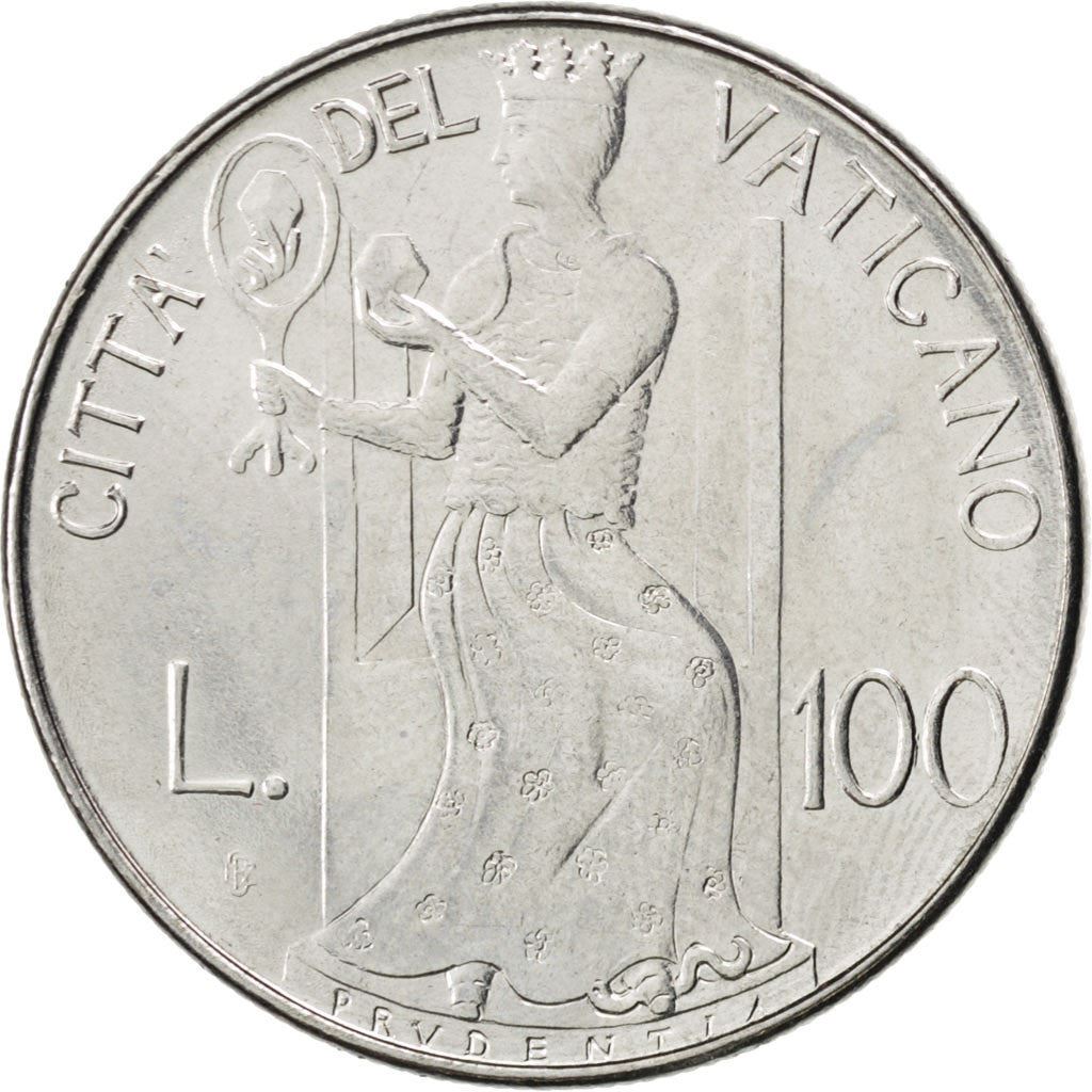 Vatican City | 100 Lire Coin | Prudence | Km:146 | 1979 - 1980