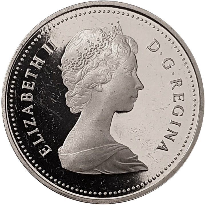 Canada | 5 Cents Coin | Copper-nickel | 2nd portrait; Copper-nickel | KM:60.2a | 1982-1989