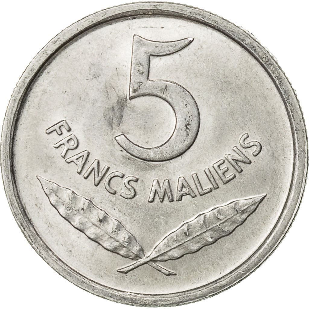 Mali | 5 Francs Maliens Coin | Hippopotamus | Km:2 | 1961
