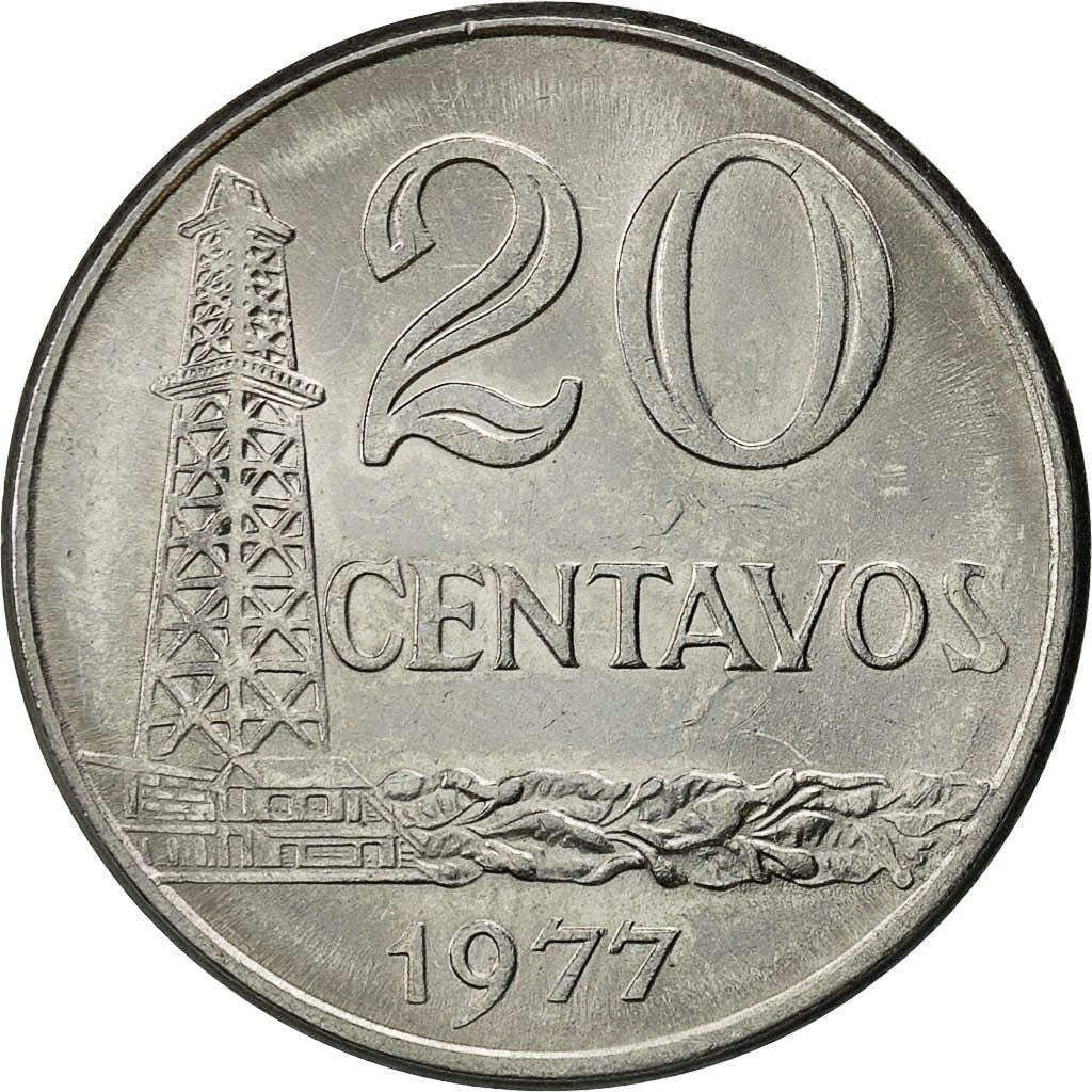 Brazil | 20 Centavos Coin | Effigy | Km:579.1A | 1975 - 1979