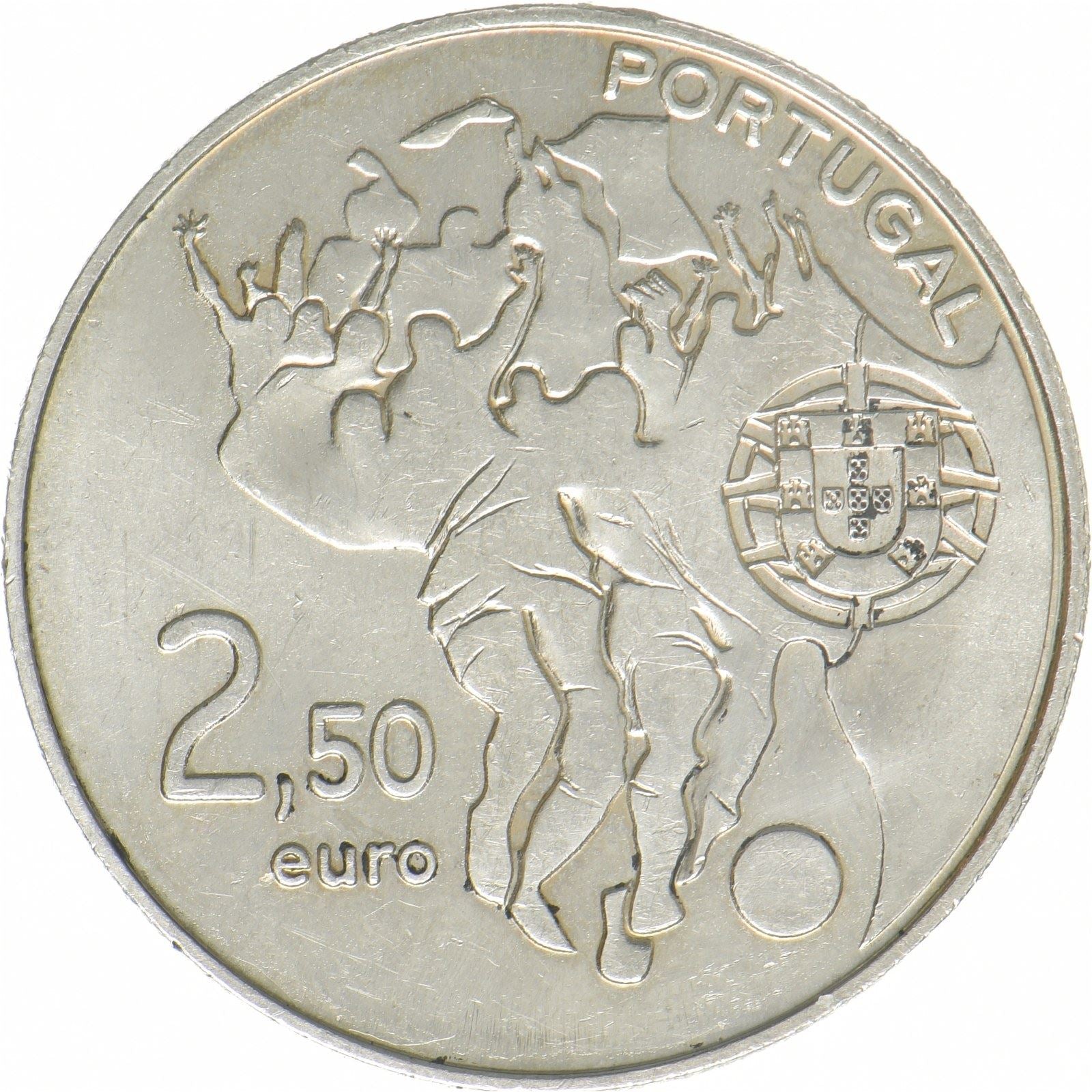 Portugal | 2,50-Euro-Münze | Weltmeisterschaft | Kupfernickel | KM:797 | 2010
