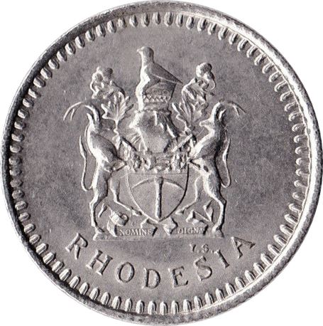 Rhodesia | 5 Cents Coin | Antelopes | Lily | Km:13 | 1975 - 1977