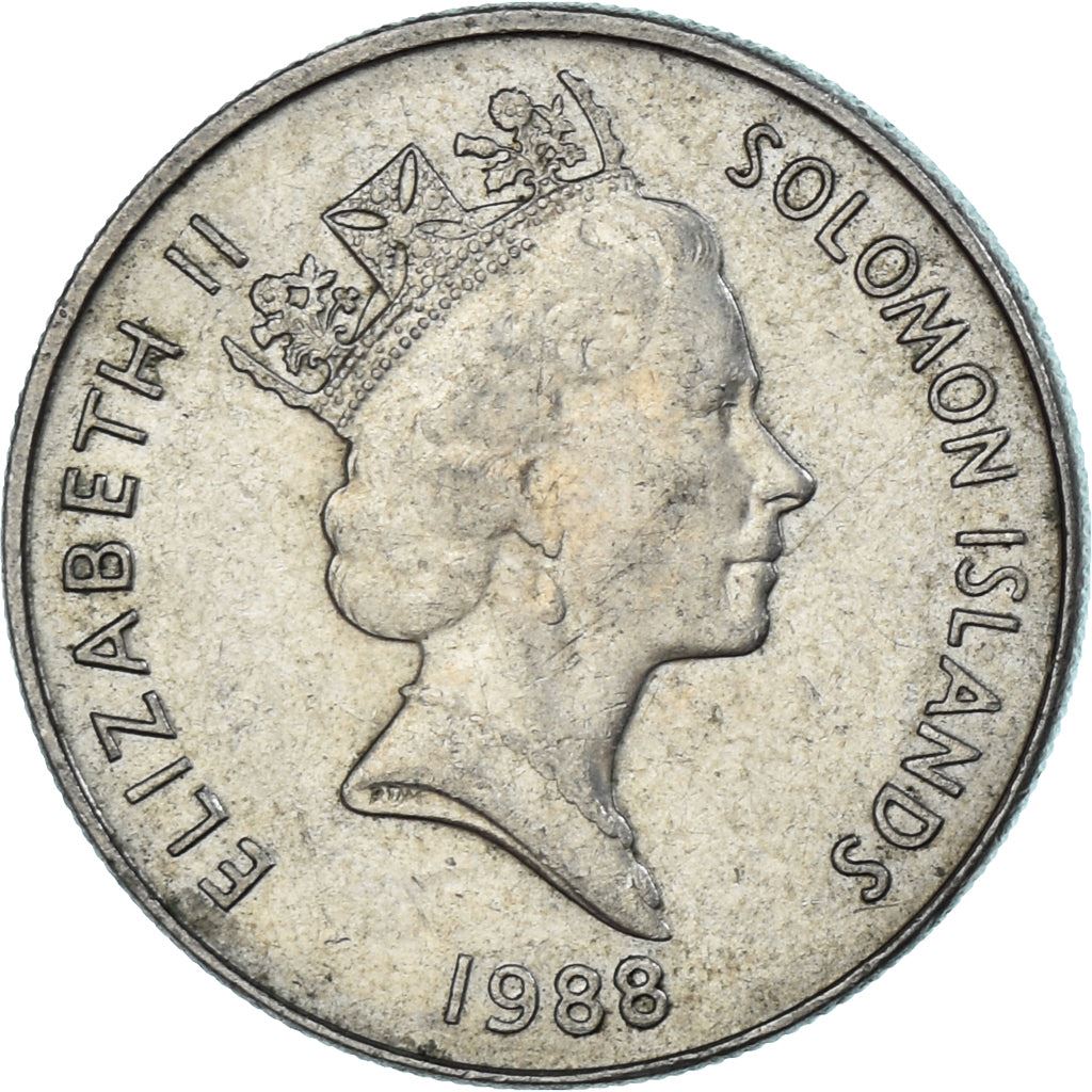 Salomonøerne | 10 Cents Mønt | Elizabeth II | Havånd | KM:27 | 1988