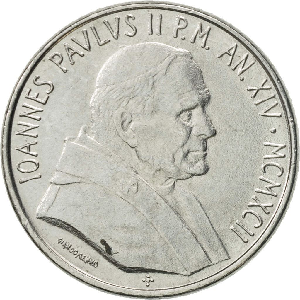 Watykan | Moneta 100 lirów | Jan Paweł II | Km:239 | 1992