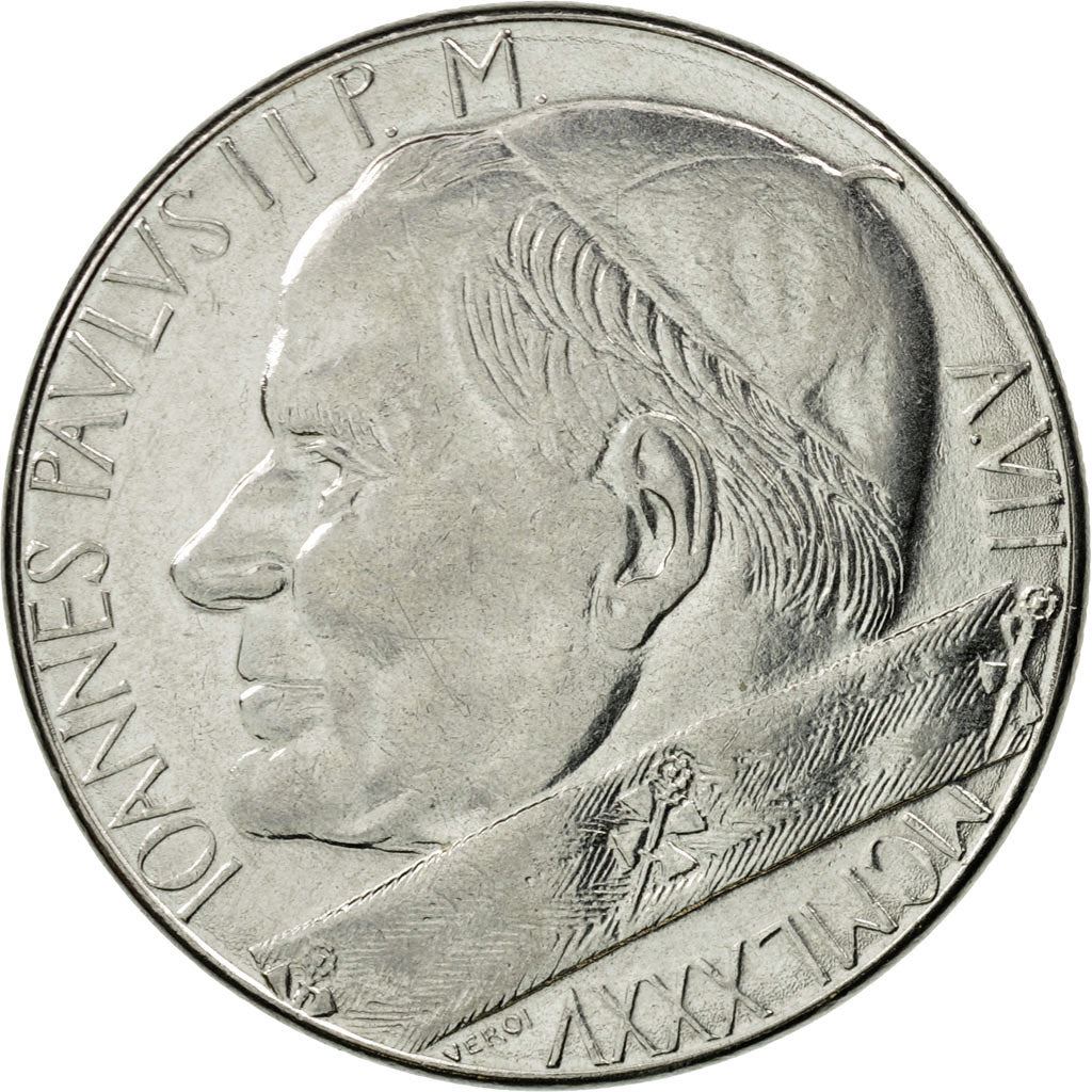 Vatican City | 100 Lire Coin | John Paul II | Km:188 | 1985