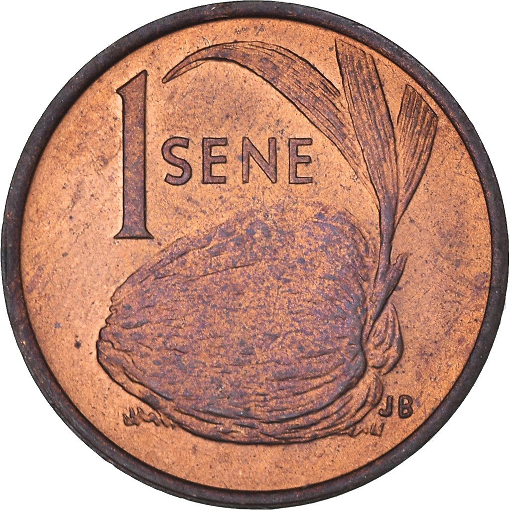 Samoa | 1 Sene Coin | Malietoa Tanumafili II | Coconut | Km:12 | 1974 - 1996
