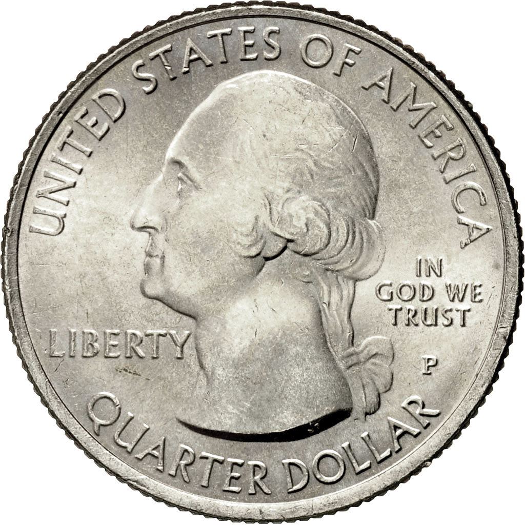 United States | 1/4 Dollar Coin | Oregon | Mount Hood | Km:473 | 2010