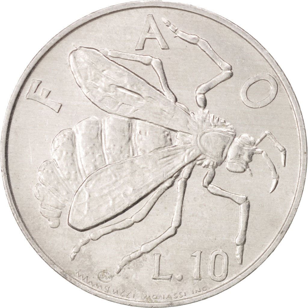 San Marino | 10 Lire Coin | FAO | Km:33 | 1974