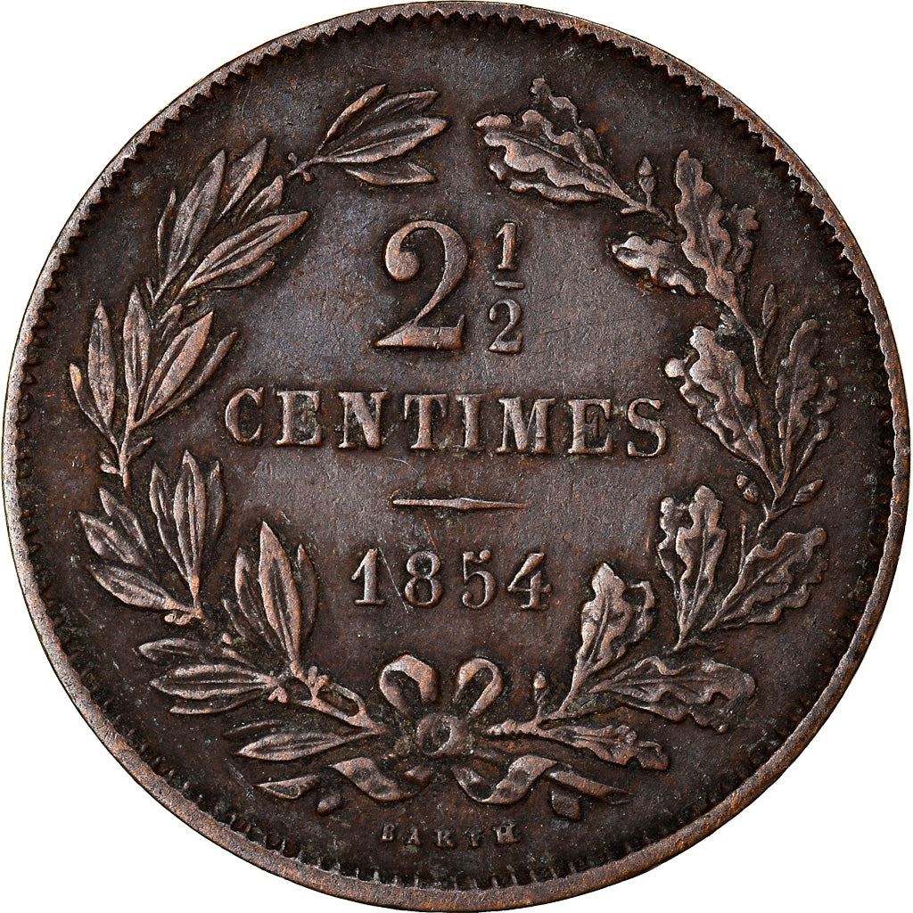 Luxembourg Coin Luxembourger 2.5 Centimes Coin | Willem III | Adolphe | Guillaume IV | KM21 | 1854 - 1908