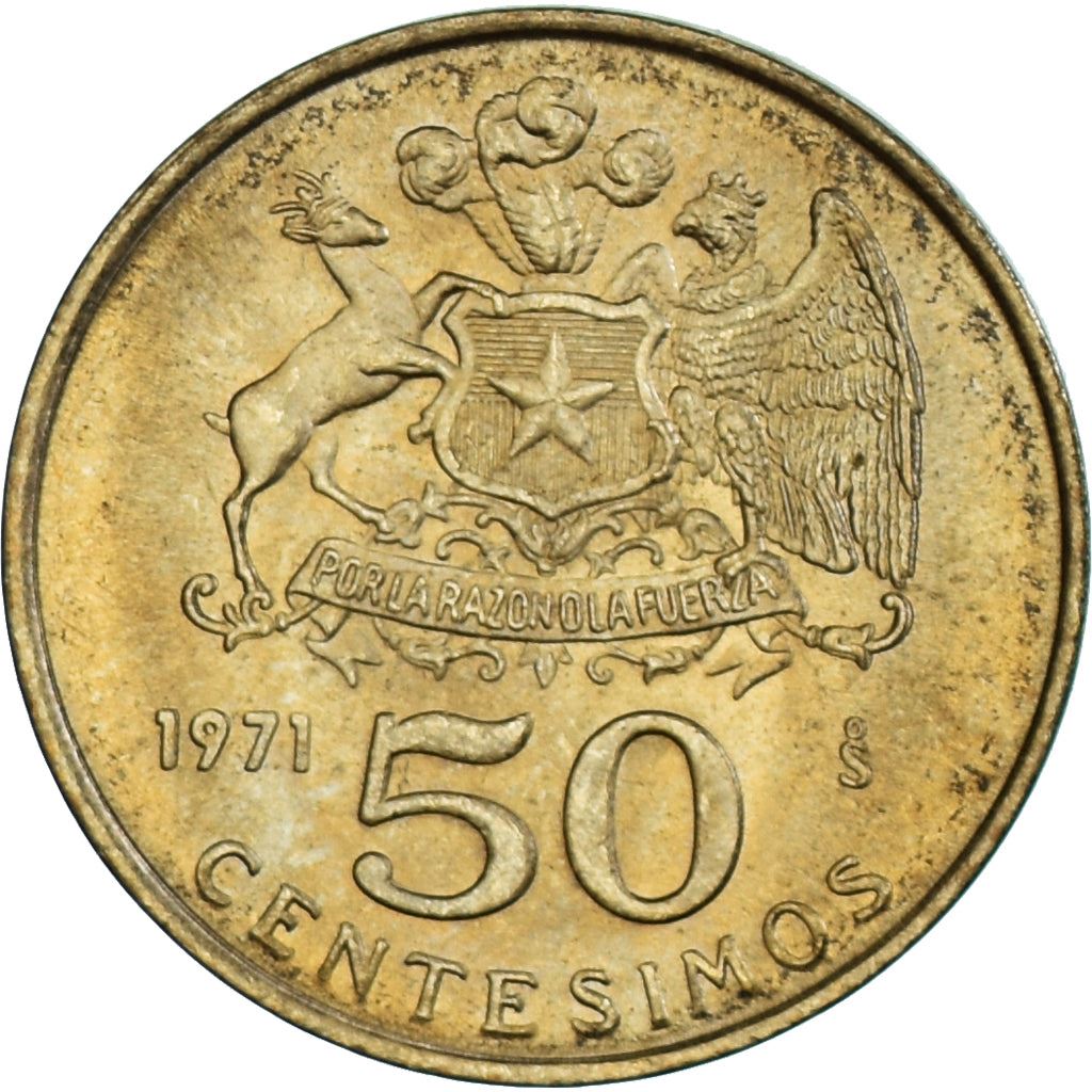 Chile 50 Centesimos | KM196 | 1971