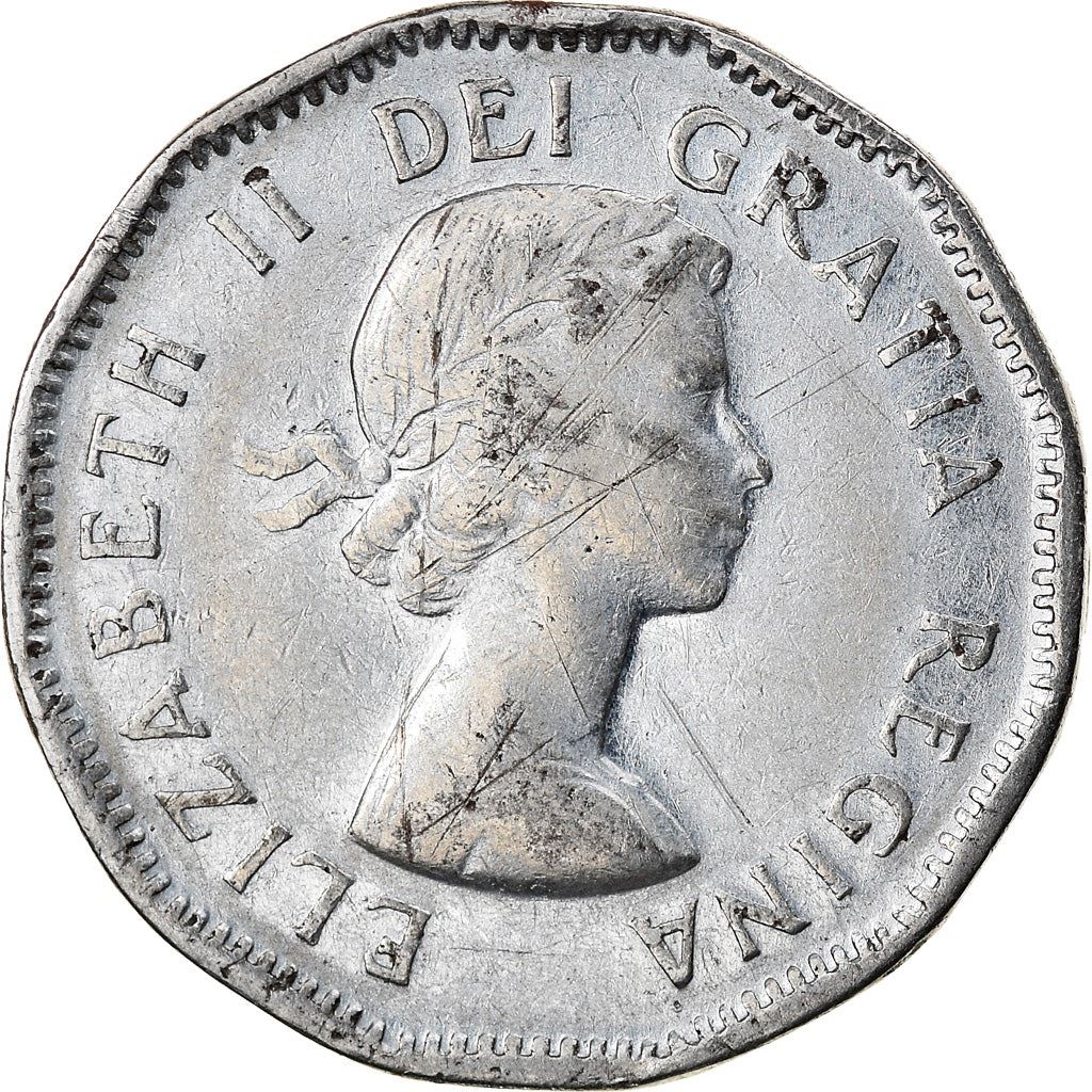 Canada | 5 Cents Coin | Chromium plated steel | 1st portrait | KM:50 | 1953-1954