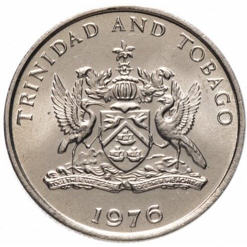 Trinidad and Tobago 25 Cents Coin | Elizabeth II | Warszewiczia Coccinea | KM28 | 1974 - 1976