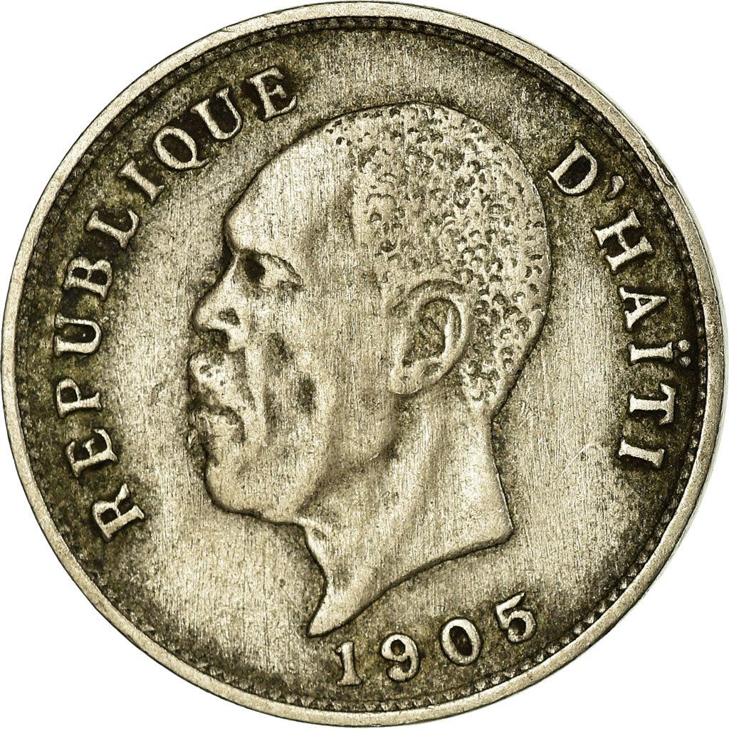 Haiti | 5 Centimes Coin | General Pierre Nord-Alexis | Cannon | Km:53 | 1904 - 1905