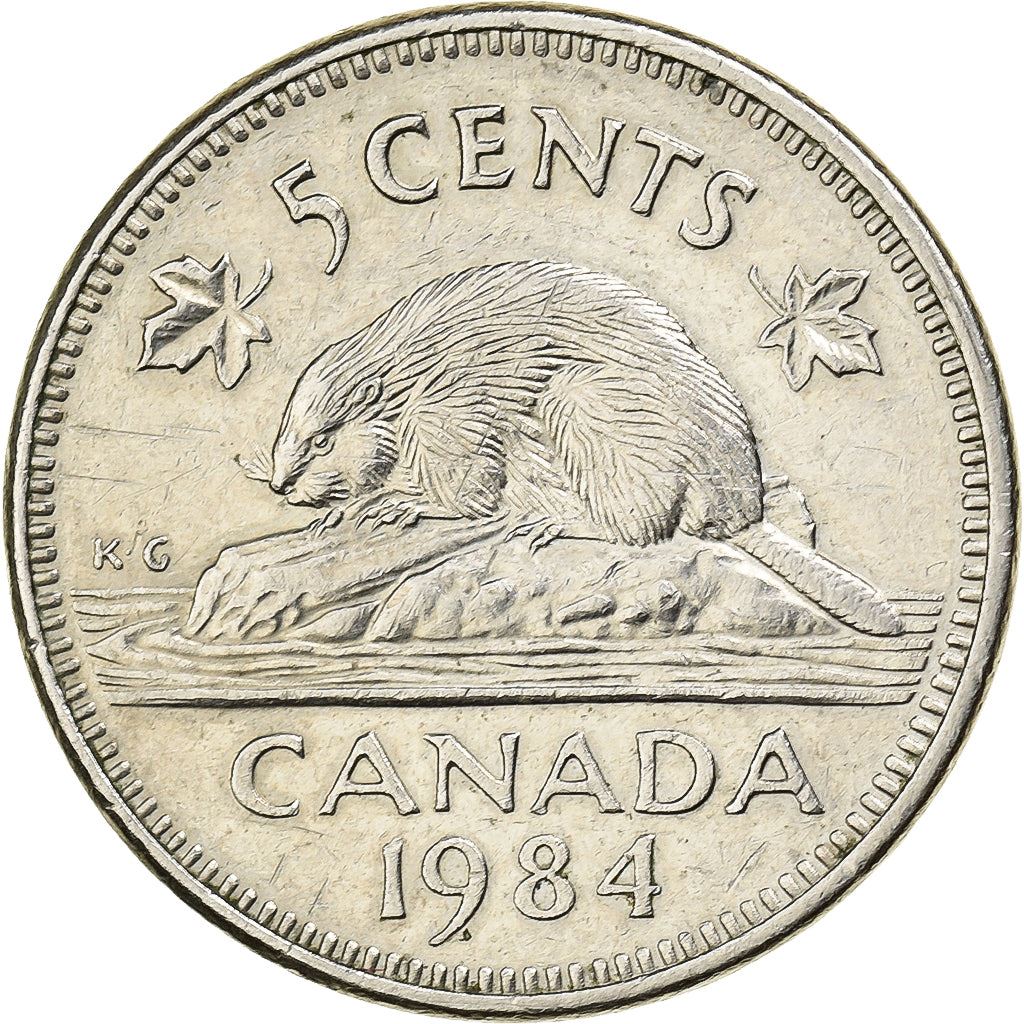 Canada | 5 Cents Coin | Copper-nickel | 2nd portrait; Copper-nickel | KM:60.2a | 1982-1989
