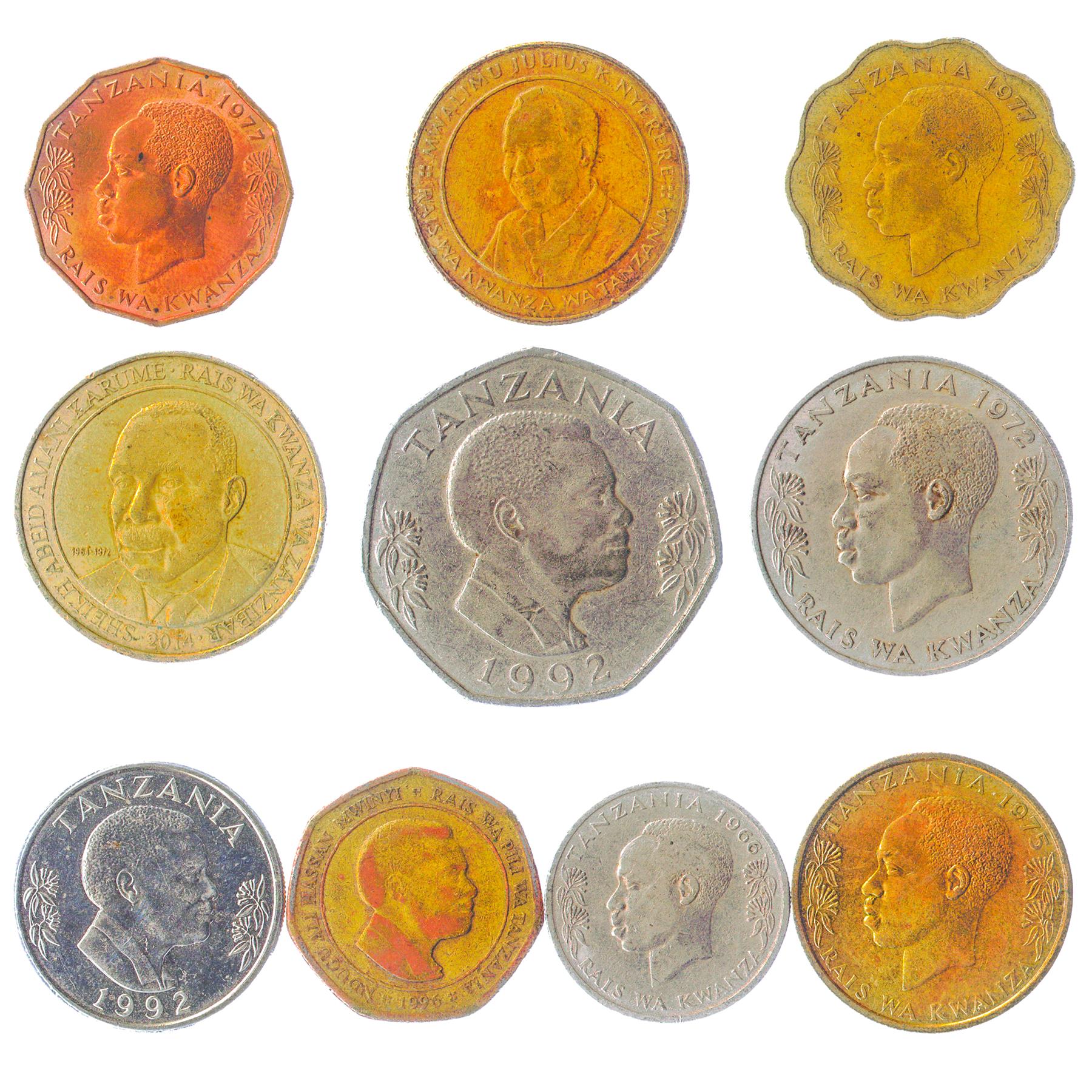 Tanzania 10 Mixed Coins | Senti - Shilingi | 1966 - 2018
