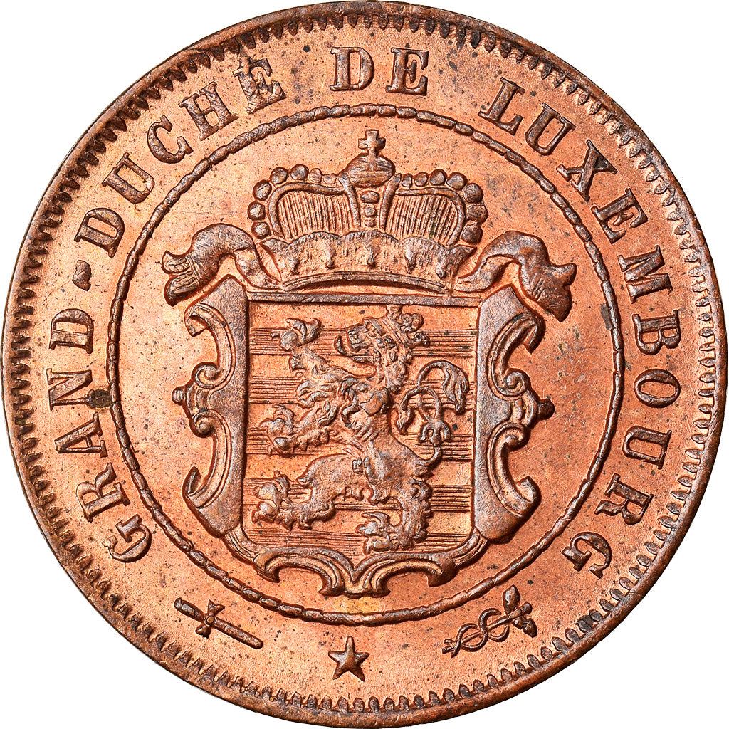 Luxembourg Coin Luxembourger 2.5 Centimes Coin | Willem III | Adolphe | Guillaume IV | KM21 | 1854 - 1908
