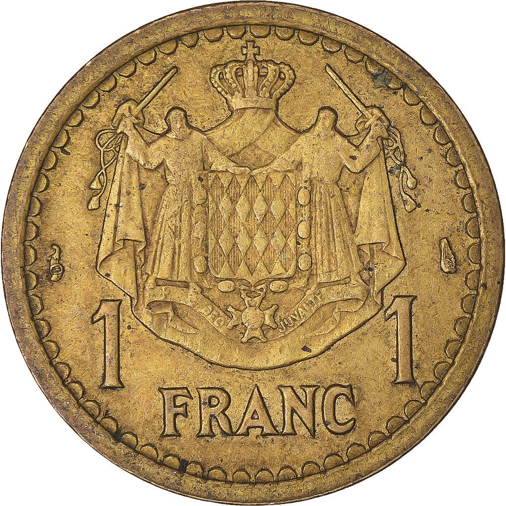 Monaco | 1 Franc Coin | Louis II | Km:120A | 1943