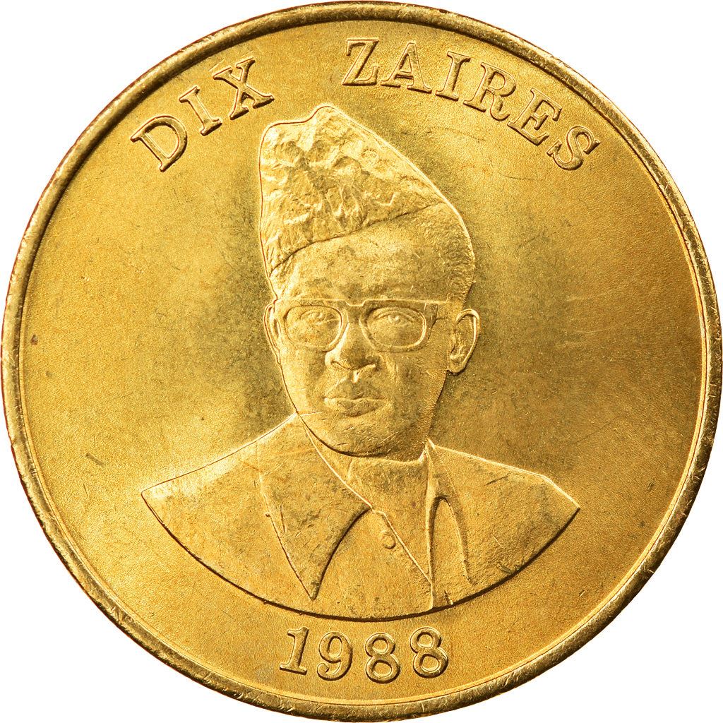 Zaire | 10 Zaires Coin | Mobutu Sese Seko | Km:19 | 1988