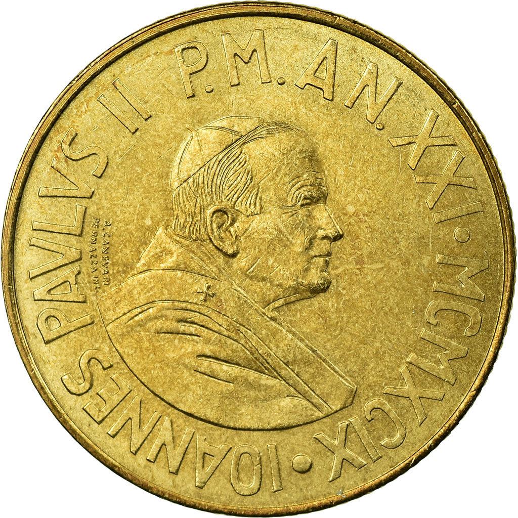 Vatican City | 200 Lire Coin | John Paul II | Km:309 | 1999