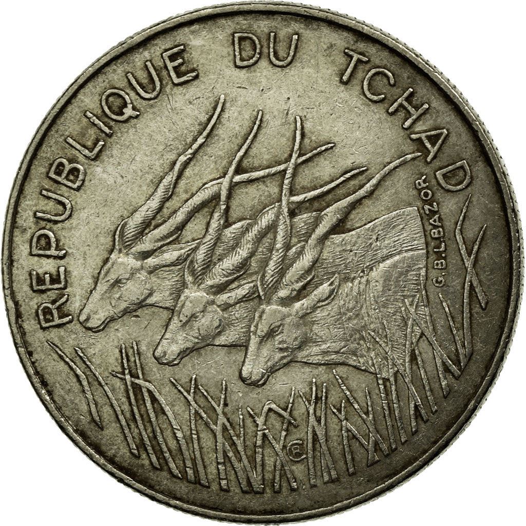 Chad | 100 Francs Coin | Giant Eland | Km:3 | 1975 - 1991
