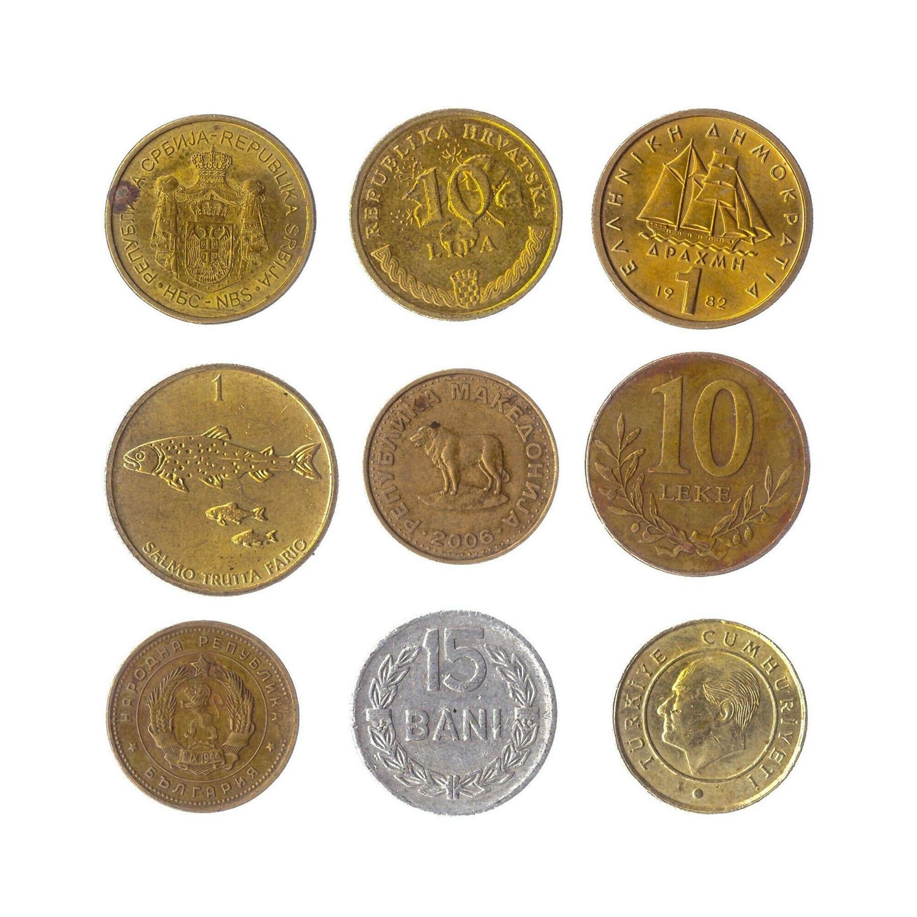 Europeiska regioner, områden, nationer | Mynt från europeiska geografiska regioner | områden | nationer