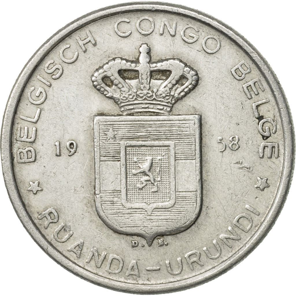 Belgian Congo | 5 Francs Coin | Palm tree | Km:3 | 1956 - 1959