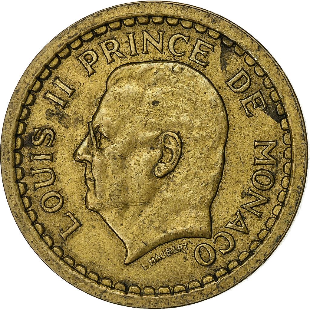 Monaco | 2 Francs Coin | Louis II | Km:121A | 1945