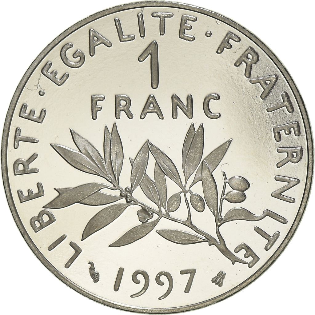 French 1 Franc Coin | Signature D'AP. O.ROTY | proof | KM925.2 | France | 1991 - 2001