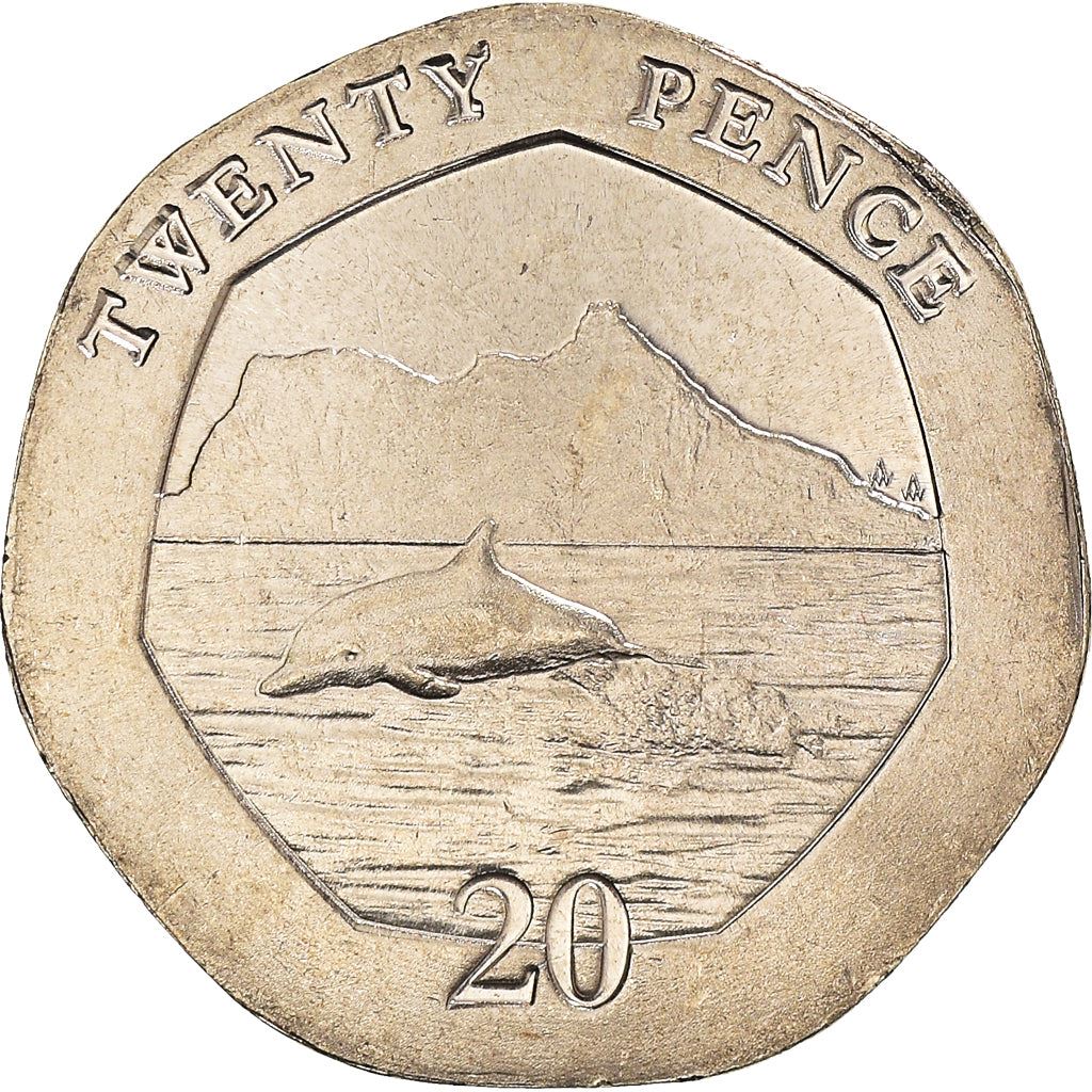 Gibraltar | 20 Pence Coin | Dolphin | KM:1685 | 2020