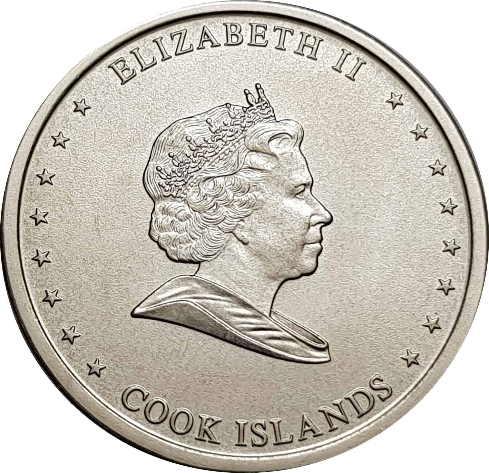 Cook Islands | 20 Cents Coin | Elizabeth II | Dove | KM:760 | 2010