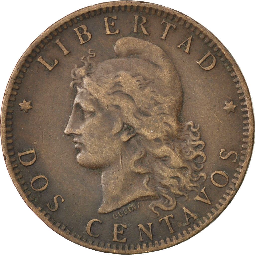 Argentina | 2 Centavos Coin | Phrygian cap | Km:33 | 1882 - 1896