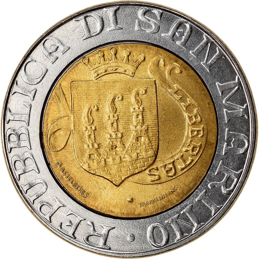 San Marino | 500 Lire Coin | Saint Marinus | Km:239 | 1989