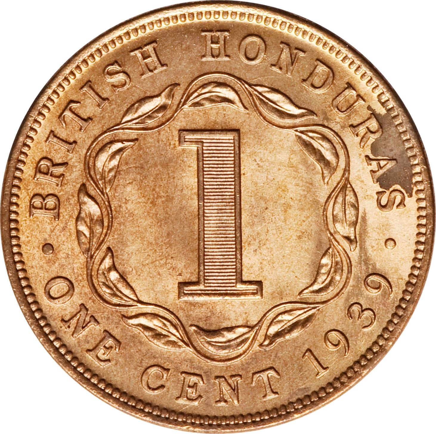 Belizean 1 Cent Coin | King George VI | KM21 | Belize | 1937 - 1947