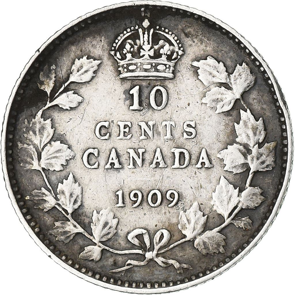 Canada | 10 Cents Coin | Silver | Crown | Wreath | KM:10 | 1902-1910