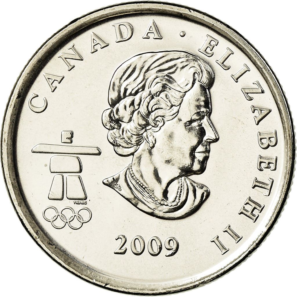 Canada | 25 Cents Coin | Nickel plated steel | Speed Skating | KM:842 | 2009