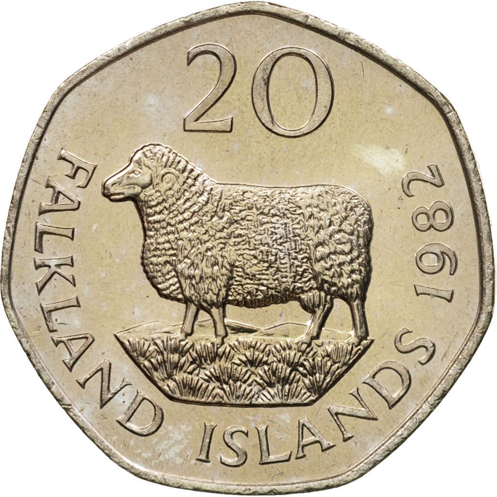 Falkland Islands | 20 Pence Coin | Sheep | Km:17 | 1982 - 1999
