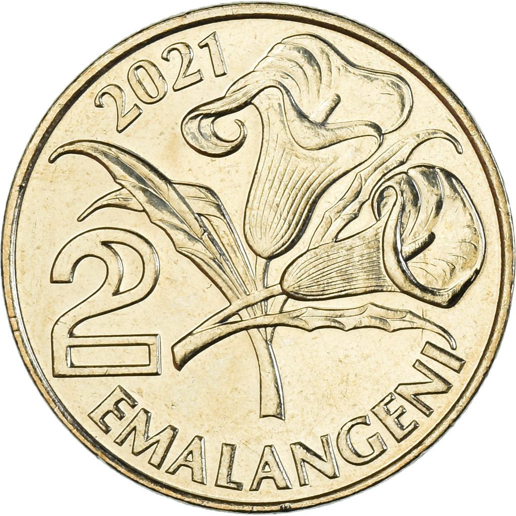 Kingdom of Eswatini | 2 Emalangeni Coin | King Mswati III | Lilies | Km:74 | 2021