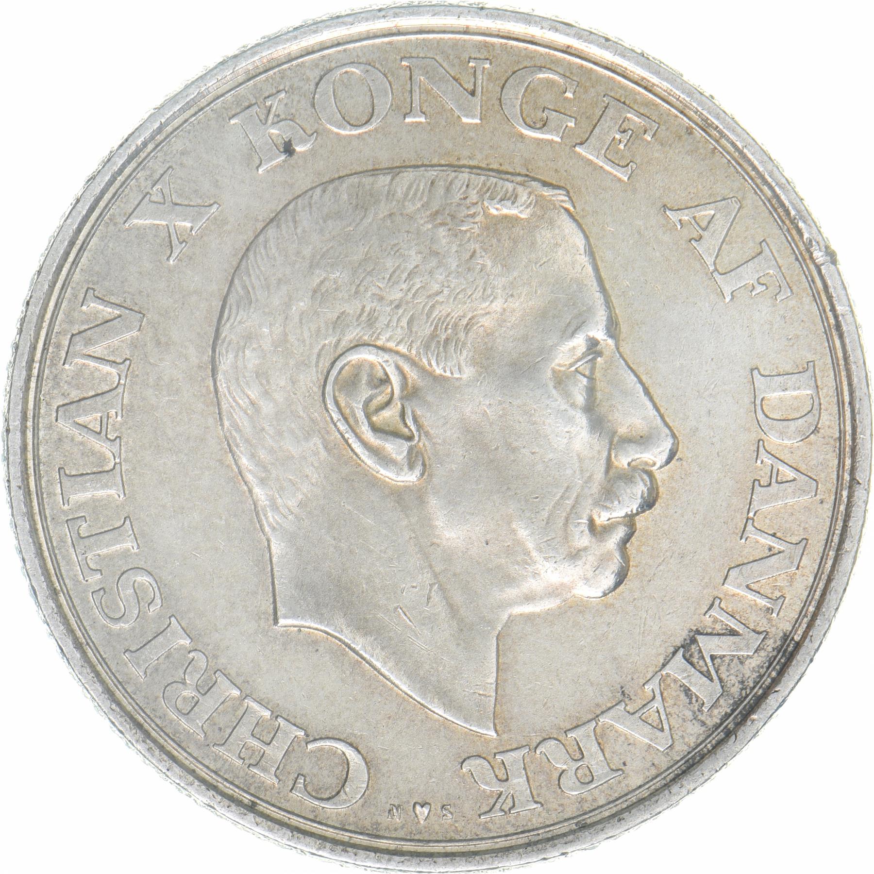 Denmark | 2 Kroner Coin | Christian X | KM:830 | 1937